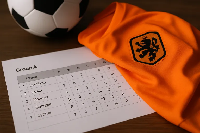 Wat is de stand van het nederlands voetbalelftal